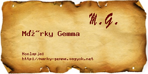Márky Gemma névjegykártya